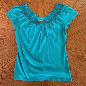 Ann Taylor shirt with lace trim